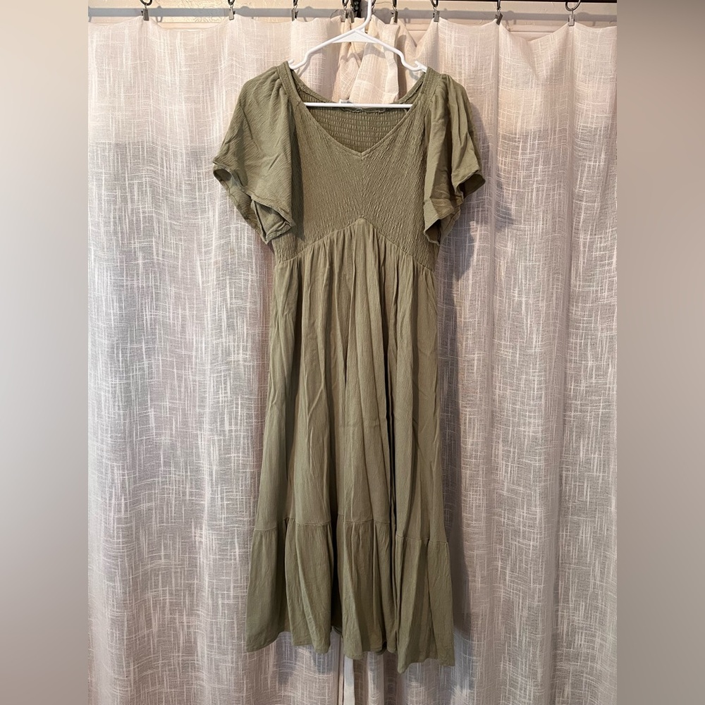 Prairie In Bloom Sage Dress